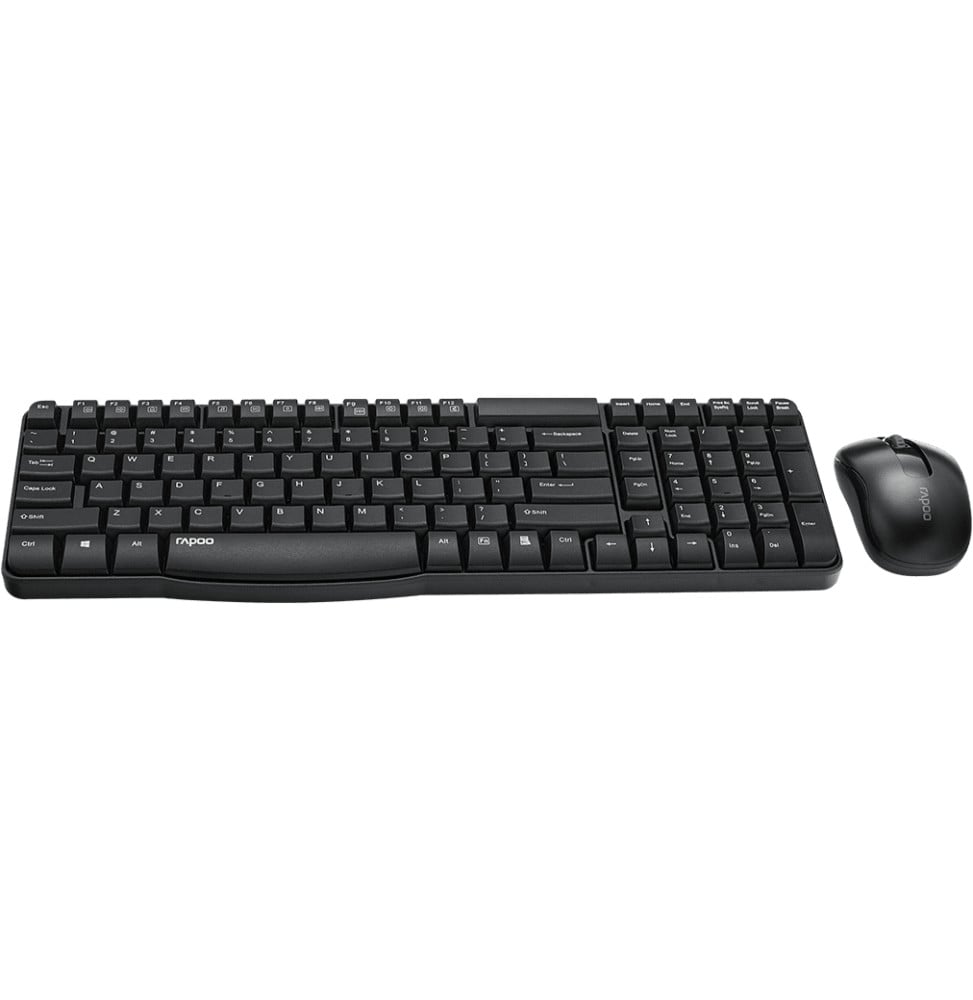 طقم لوحة مفاتيح وفأرة لاسلكي Rapoo X1800S - 2.4 GHz، مدمج، AZERTY فرنسي – صورة 5