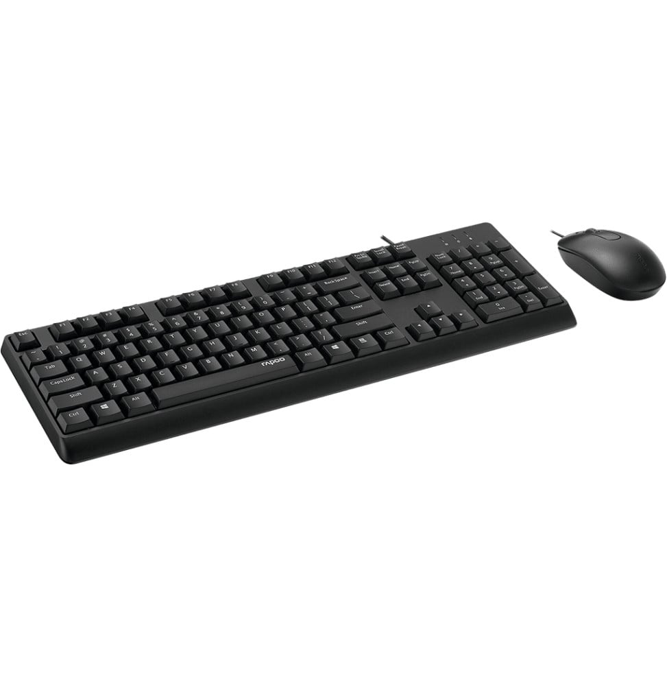 طقم لوحة مفاتيح وفأرة سلكي Rapoo X130PRO - USB، مقاوم للانسكاب، AZERTY فرنسي – صورة 4