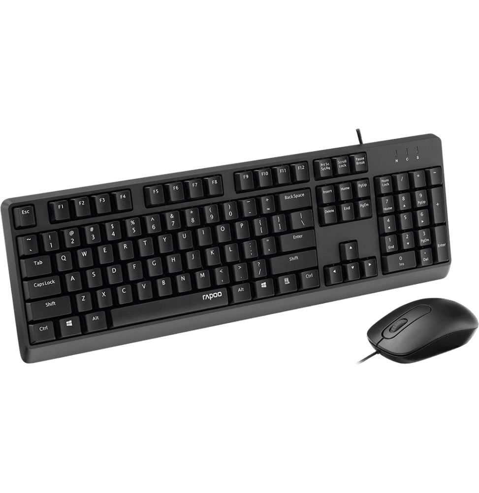 طقم لوحة مفاتيح وفأرة سلكي Rapoo X130PRO - USB، مقاوم للانسكاب، AZERTY فرنسي – صورة 5