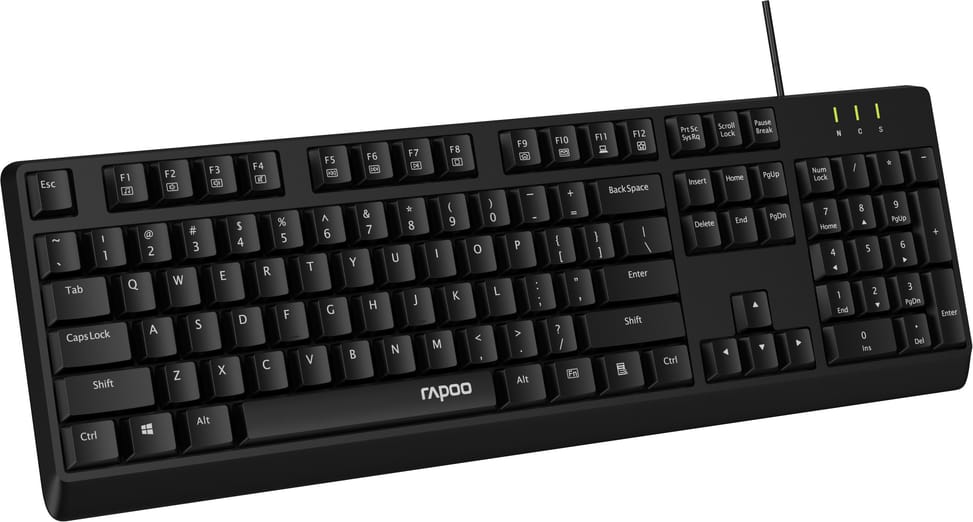 Clavier filaire Rapoo NK1900 - USB, anti-éclaboussures, AZERTY français – vue 5