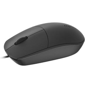 Souris optique filaire Rapoo N100 - USB, ambidextre, noire