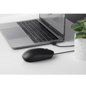 Souris optique filaire Rapoo N100 - USB, ambidextre, noire — image 4