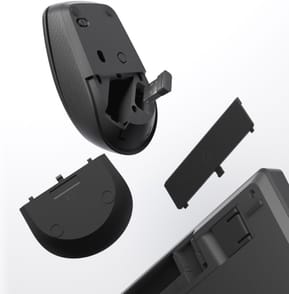 Ensemble clavier et souris sans fil multimode Rapoo 8000GT - Bluetooth et 2,4 GHz, AZERTY français, noir — image 6