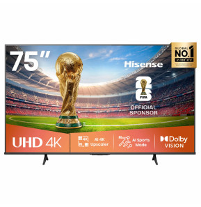 Téléviseur Hisense 75" Smart UHD 4K 75A6Q + Récepteur TNT Intégré (HIS75A6Q)