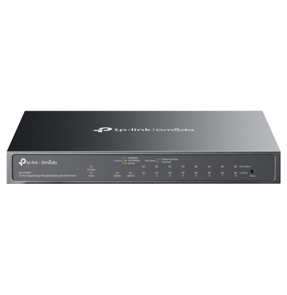 Switch Easy Managed TP-Link ES210GMP Omada 10 ports Gigabit avec 8 ports PoE+ (ES210GMP)