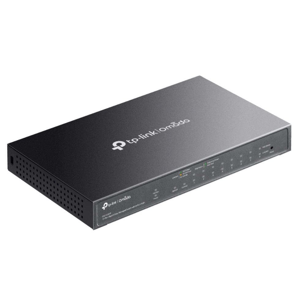 جهاز Switch مُدار بسهولة TP-Link ES210GMP Omada بـ 10 منافذ Gigabit مع 8 منافذ PoE+ (ES210GMP) — صورة 3