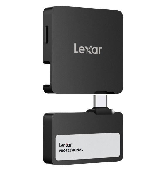 SSD externe portable Lexar Professional Go SL400 1 To noir avec hub USB-C (LSL400S001T-RNBNG)