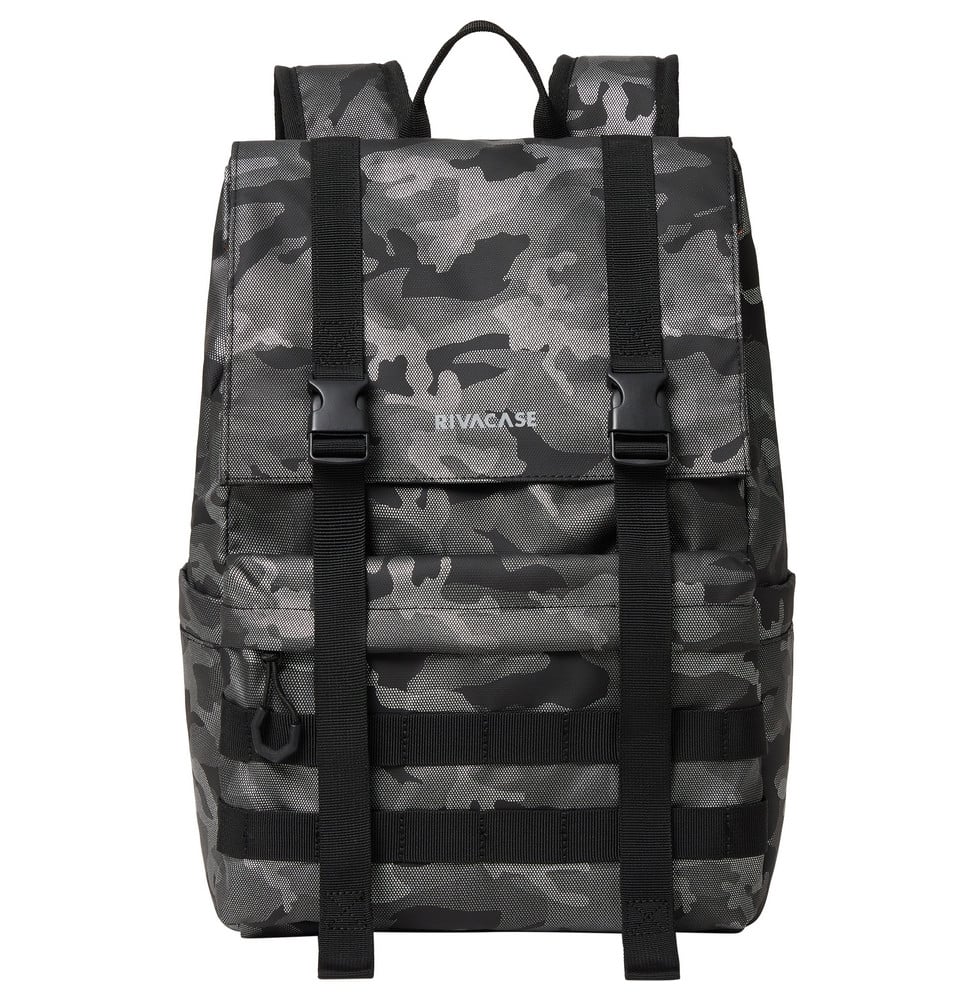 Sac à dos roll-top Rivacase Sherwood 7621 camouflage gris 15 L pour portables 15,6" (7621 grey camo) – vue 2