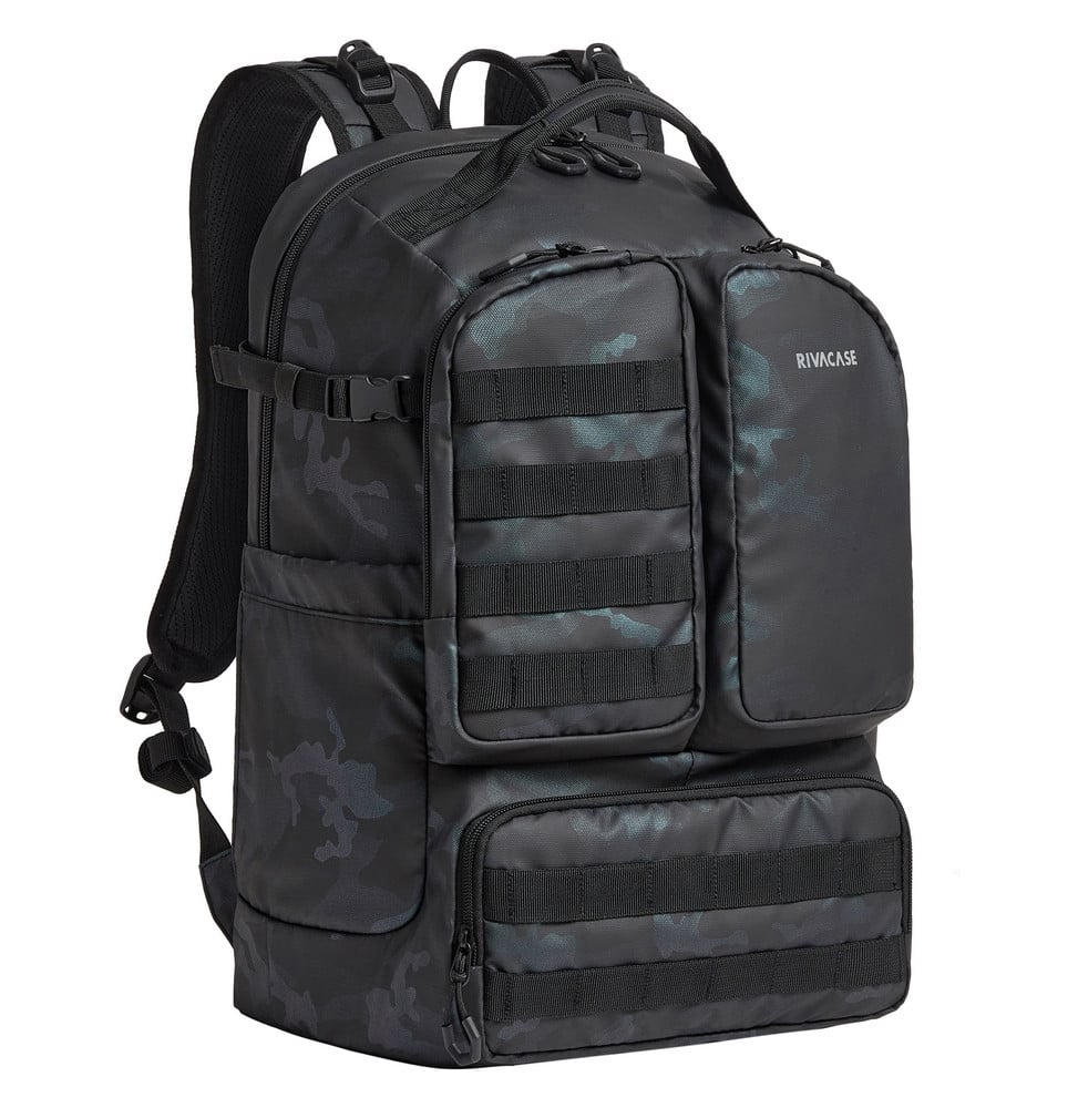 Rivacase Sherwood 7663 Navy Camo 32 L Backpack for 17.3" Laptops (7663 navy camo)