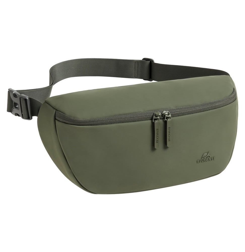 Sac banane Rivacase Eden ECO 7814 vert olive, taille L, porté taille ou bandoulière (7814 olive green)