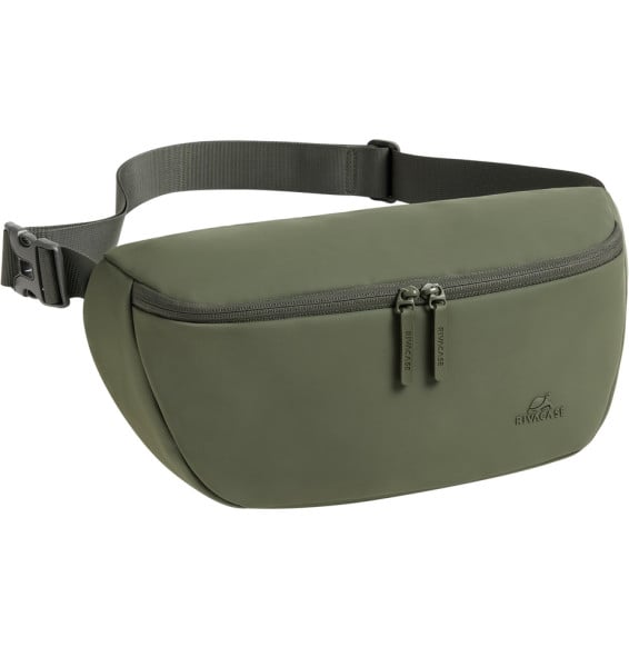 Sac banane Rivacase Eden ECO 7814 vert olive, taille L, porté taille ou bandoulière (7814 olive green)