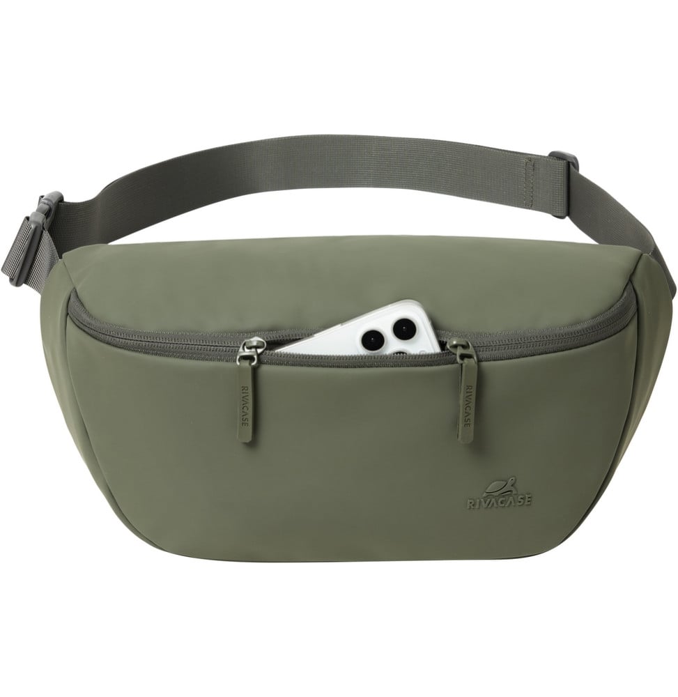 Sac banane Rivacase Eden ECO 7814 vert olive, taille L, porté taille ou bandoulière (7814 olive green) – vue 3