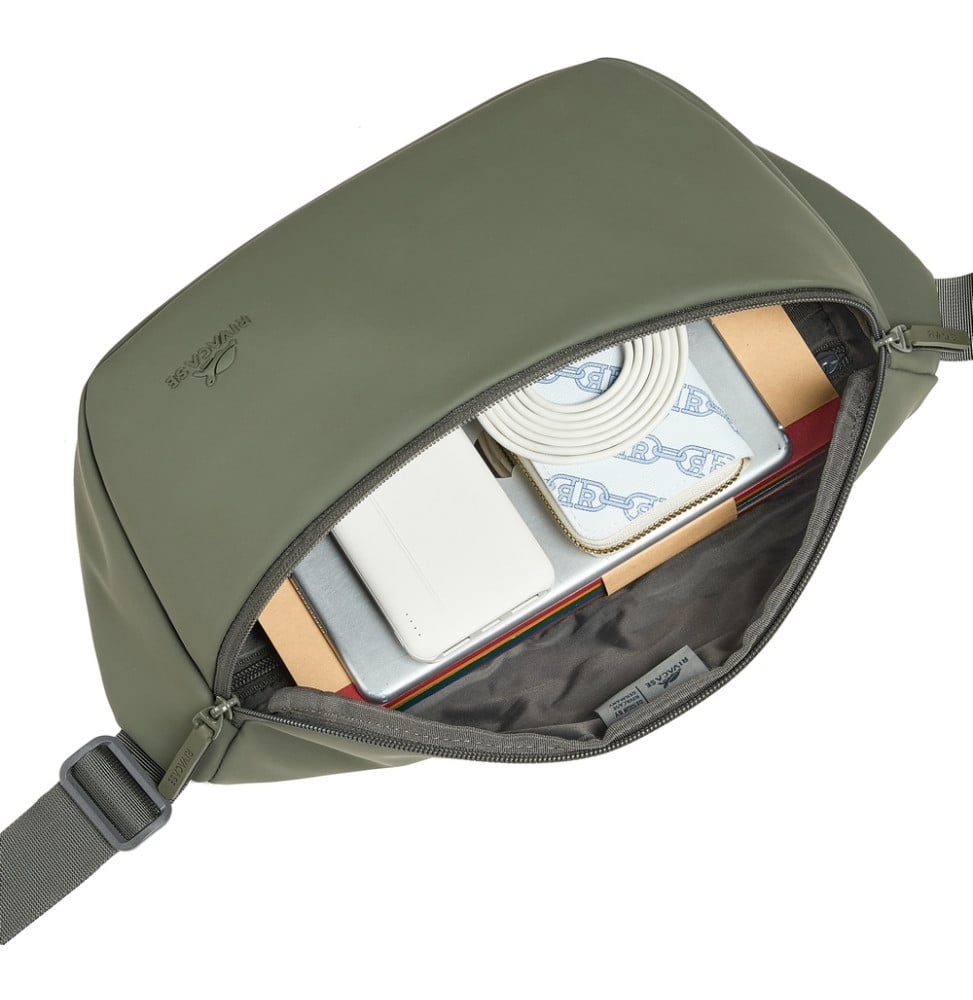 Sac banane Rivacase Eden ECO 7814 vert olive, taille L, porté taille ou bandoulière (7814 olive green) – vue 5