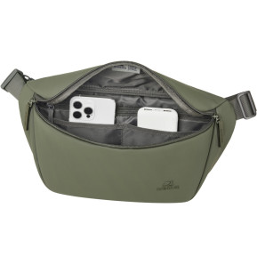 Sac banane Rivacase Eden ECO 7814 vert olive, taille L, porté taille ou bandoulière (7814 olive green) — image 6