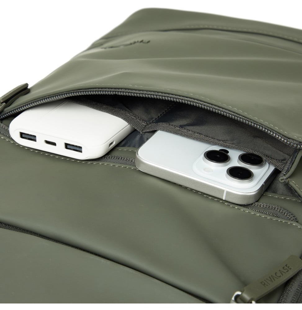 حقيبة ظهر Rivacase Eden ECO 7856 أخضر زيتوني 20 L للحواسيب المحمولة 15.6 بوصة (7856 olive green) – صورة 3