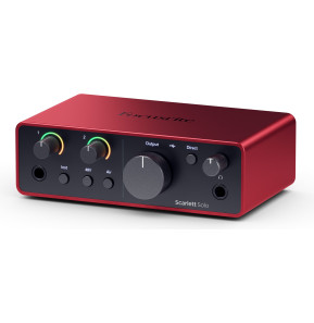 واجهة صوت USB-C من Focusrite Scarlett Solo الجيل 4 - 1 مضخم ميكروفون، مدخل غيتار — صورة 2