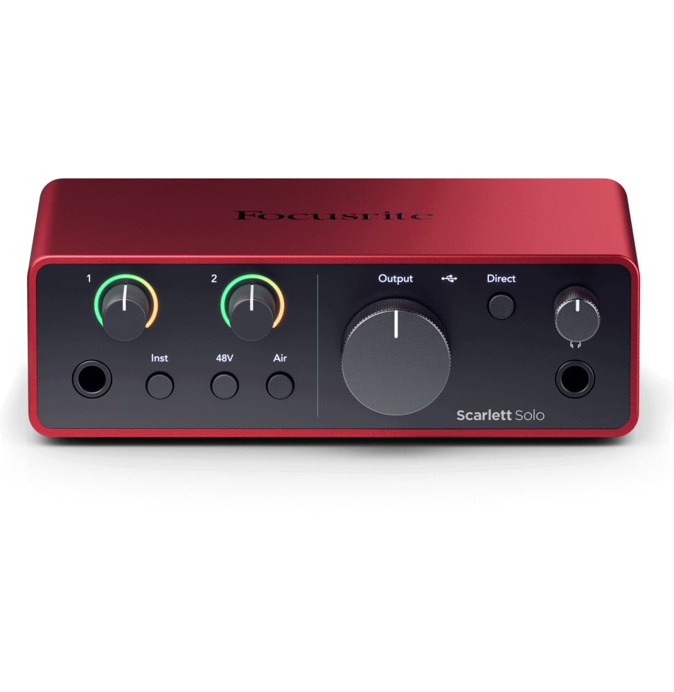 Interface audio USB-C Focusrite Scarlett Solo 4e génération - 1 préampli micro, entrée guitare – vue 5