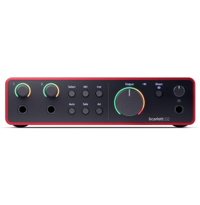 واجهة صوت USB-C من Focusrite Scarlett 2i2 الجيل 4 - 2 مضخم ميكروفون، Auto Gain — صورة 3