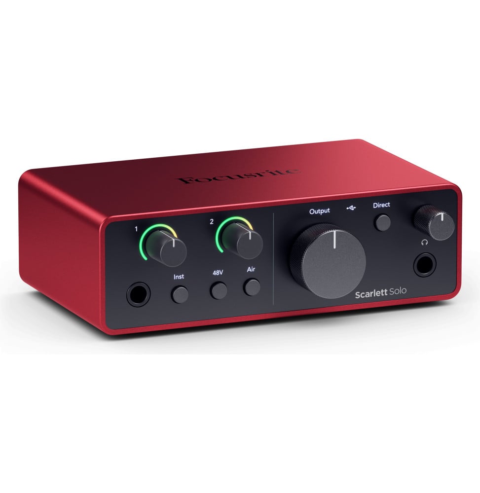 Pack d'enregistrement Focusrite Scarlett Solo Studio 4e génération : interface, micro et casque – vue 3