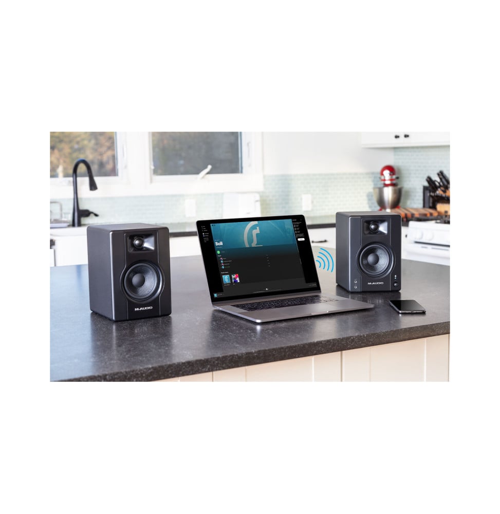 سماعات مراقبة استوديو Bluetooth M-Audio BX3 BT (زوج) - مجهار Kevlar مقاس 3.5"، 120 واط – صورة 4