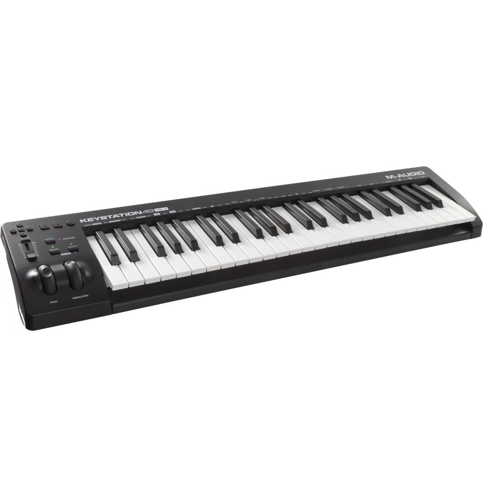 لوحة مفاتيح تحكم MIDI من M-Audio Keystation 49 MK3 - 49 مفتاحًا حساسًا للسرعة، عجلات وأزرار نقل