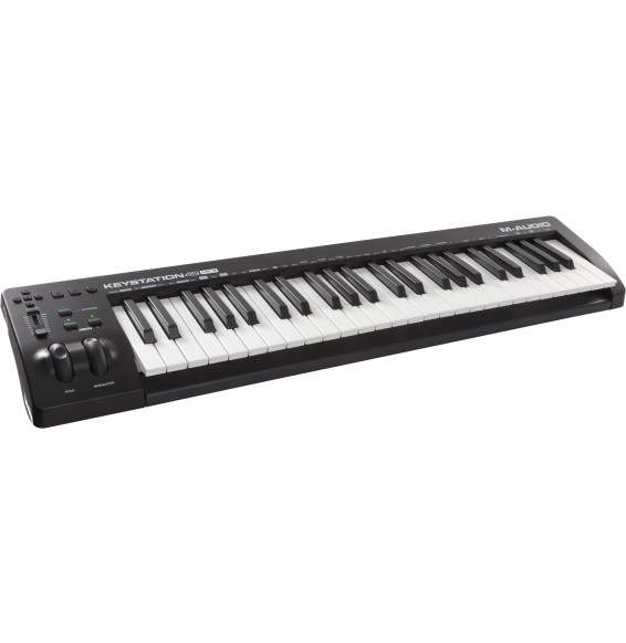 لوحة مفاتيح تحكم MIDI من M-Audio Keystation 49 MK3 - 49 مفتاحًا حساسًا للسرعة، عجلات وأزرار نقل