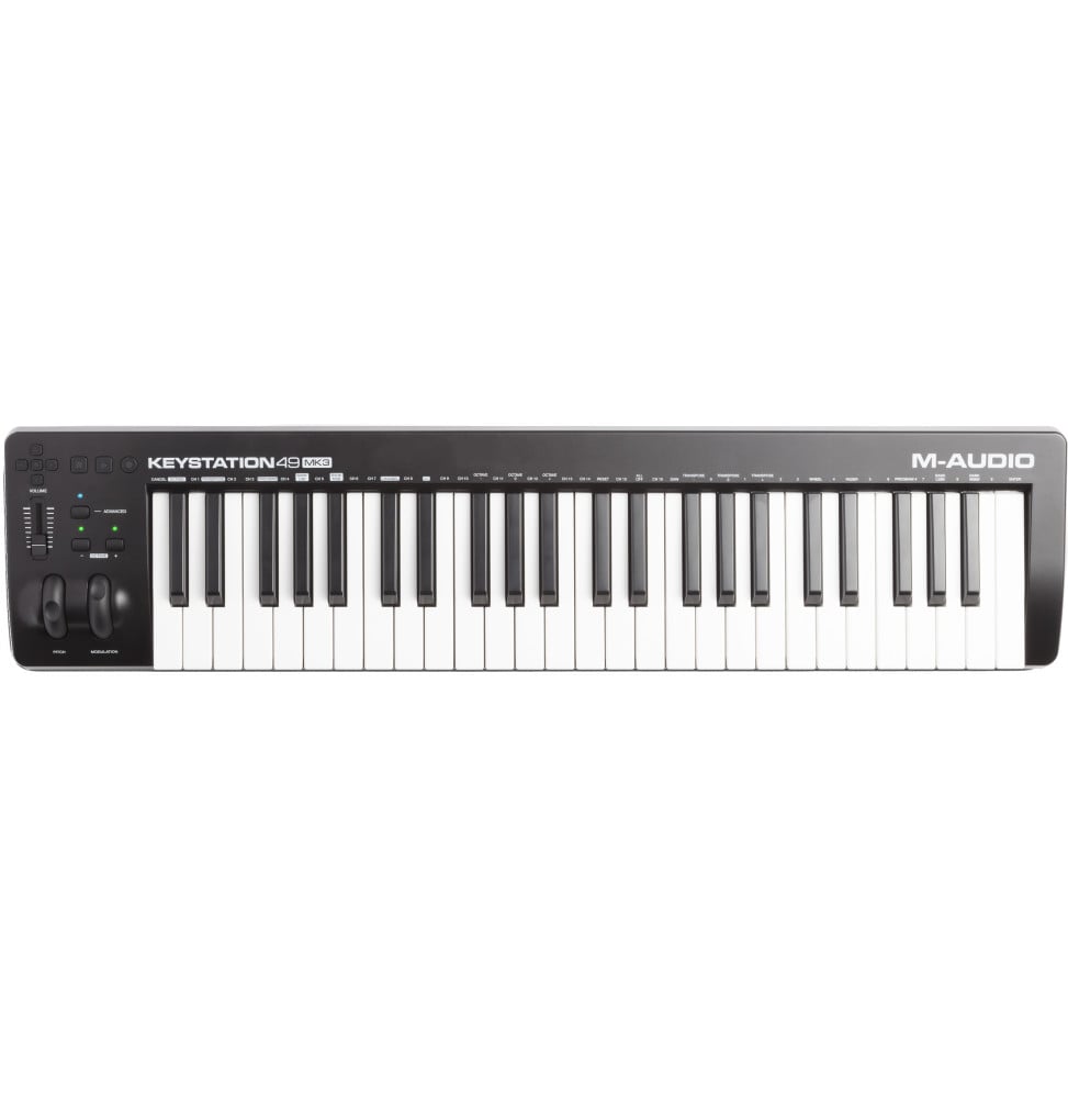 Clavier maître USB-MIDI M-Audio Keystation 49 MK3 - 49 touches dynamiques, molettes et transport – vue 2
