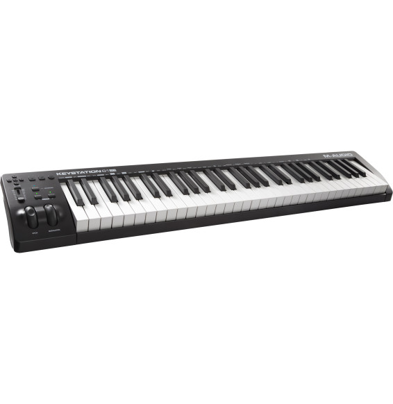 لوحة مفاتيح تحكم MIDI من M-Audio Keystation 61 MK3 - 61 مفتاحًا نصف مثقل، مخرج MIDI بخمسة أطراف
