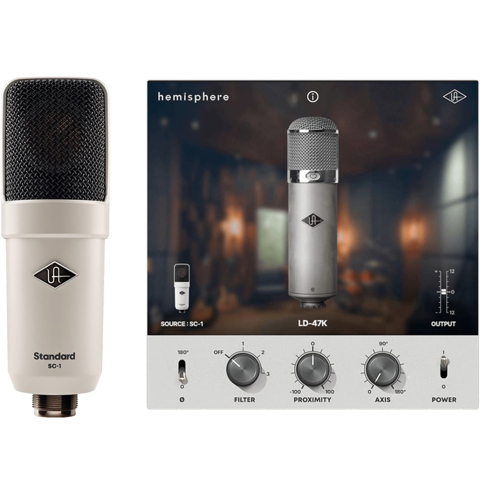 Microphone à condensateur Universal Audio SC-1 - cardioïde, modélisation Hemisphere (MIC-UASC-1) – vue 3