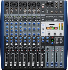 طاولة مزج صوت تناظرية PreSonus StudioLive AR12c، 14 قناة، USB-C وBluetooth