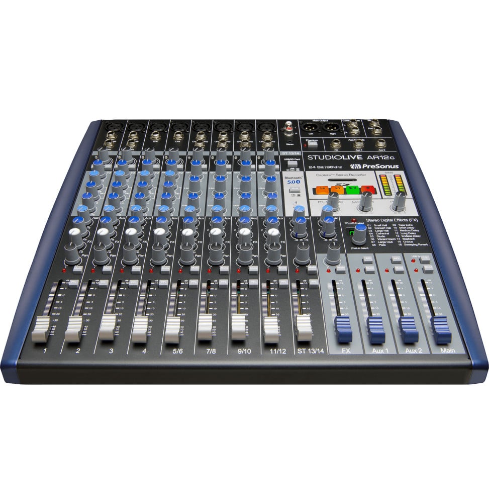 Table de mixage analogique PreSonus StudioLive AR12c, 14 voies, USB-C et Bluetooth – vue 4