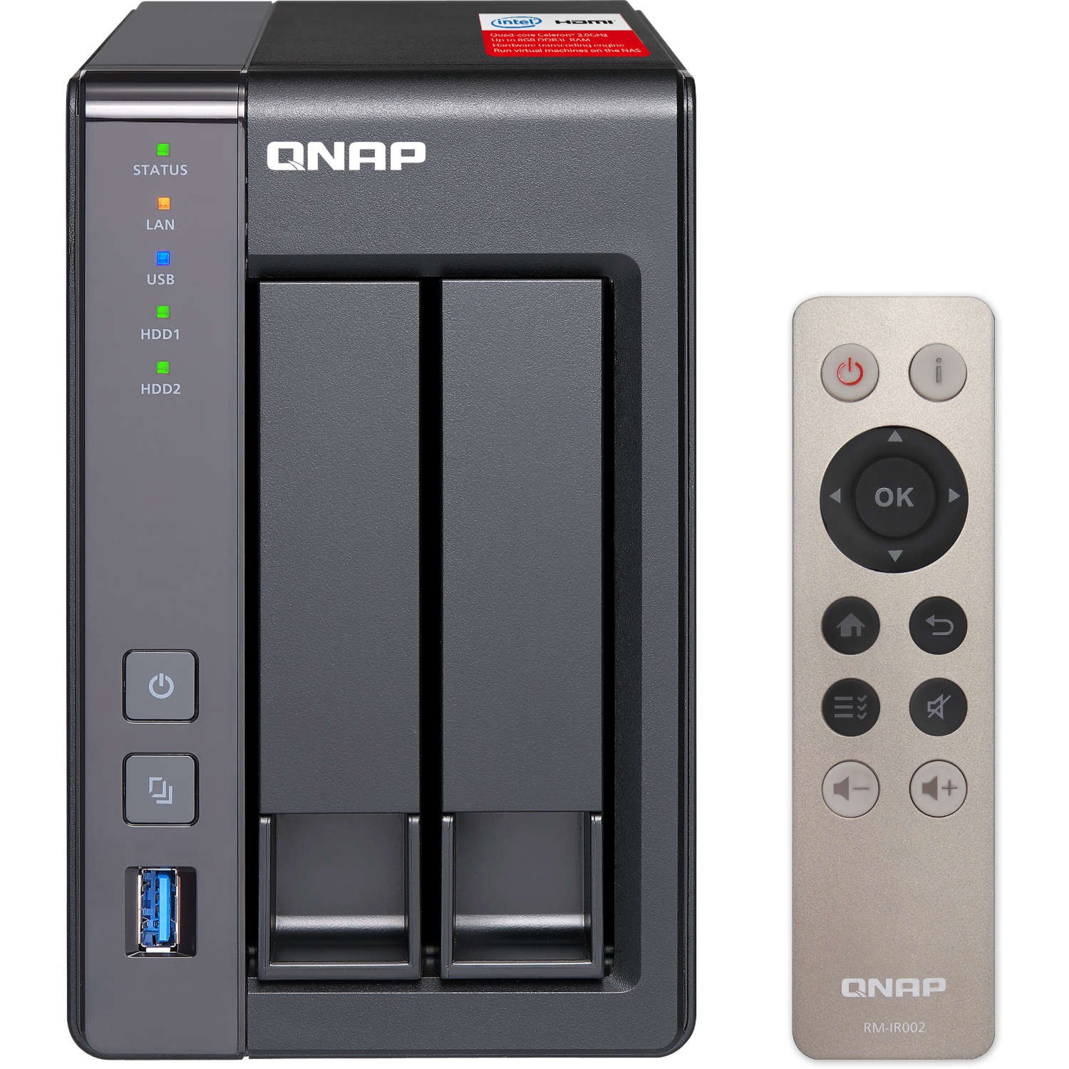 Serveur NAS 2 baies multimédia Kodi QNAP TS-251  avec 2 Go de RAM prix ...