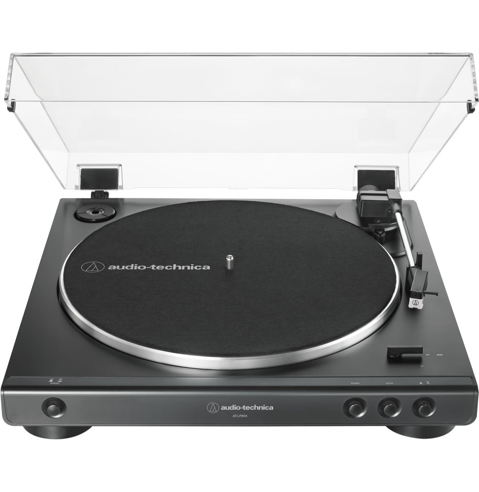 Platine vinyle automatique Audio-Technica AT-LP60X - préampli phono intégré, entraînement par courroie, noire (AT-LP60X-BK)