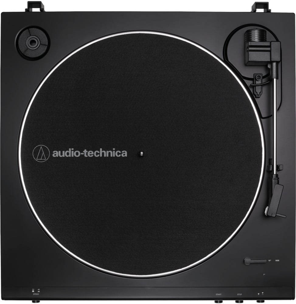 Platine vinyle automatique Audio-Technica AT-LP60X - préampli phono intégré, entraînement par courroie, noire (AT-LP60X-BK) – vu