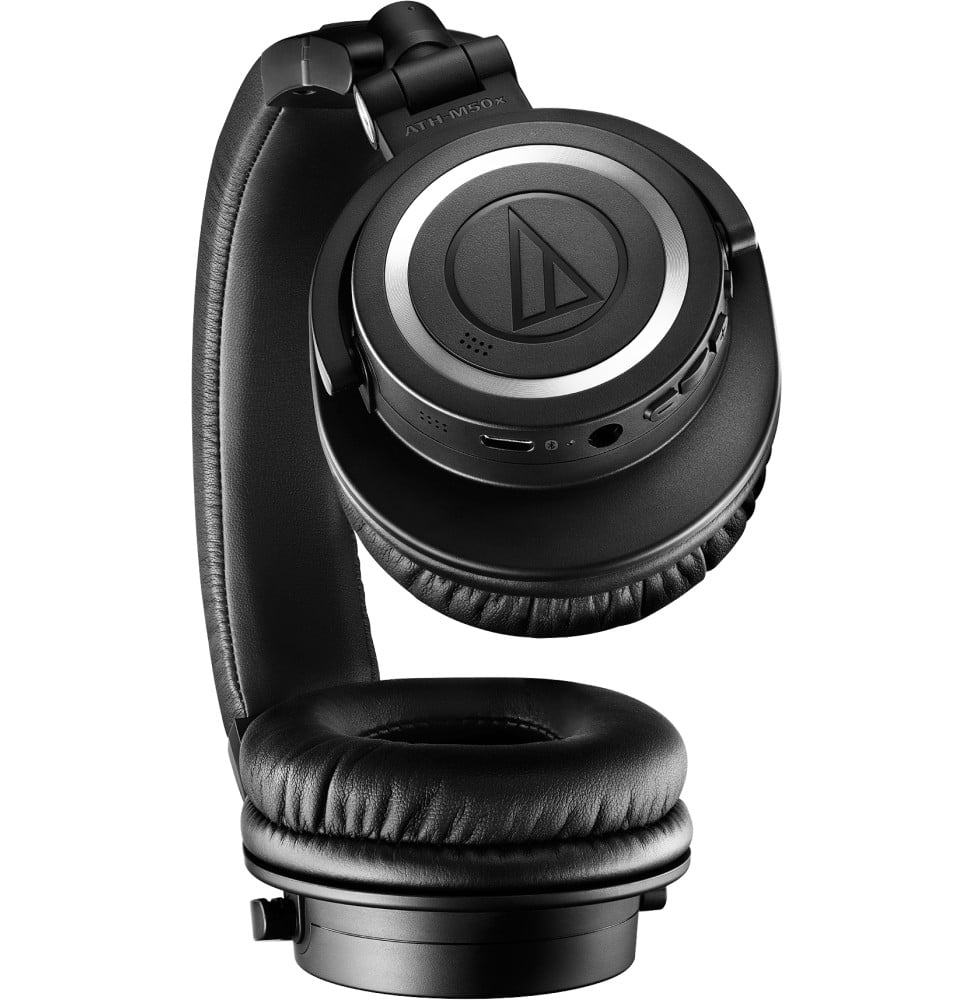 سماعة رأس Bluetooth Audio-Technica ATH-M50xBT2 - LDAC، بطارية 50 ساعة، اتصال متعدد، أسود – صورة 4