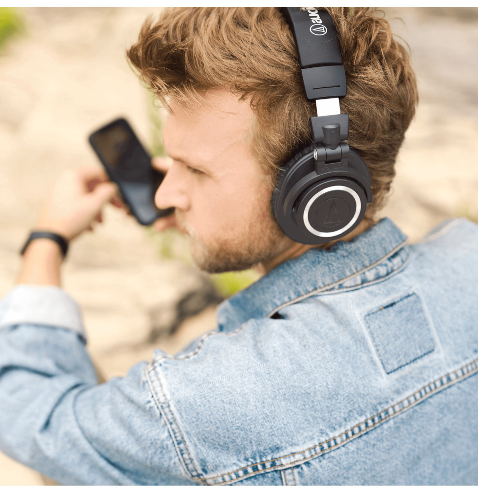 Casque Bluetooth Audio-Technica ATH-M50xBT2 - LDAC, 50 h d'autonomie, multipoint, noir – vue 8