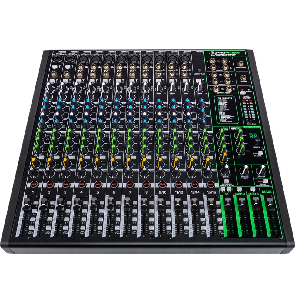 Table de mixage analogique Mackie ProFX16v3 - 16 voies, 11 préamplis Onyx, effets et USB – vue 4