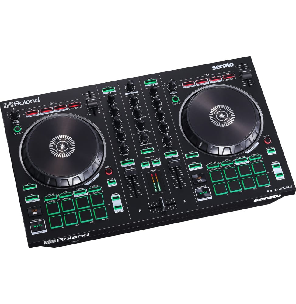 Contrôleur DJ Roland DJ-202 pour Serato DJ Lite - 2 voies, 4 decks, séquenceur et sons TR – vue 3