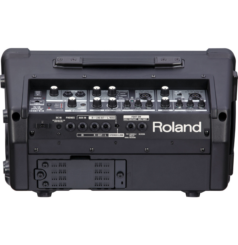 Ampli stéréo sur piles Roland CUBE Street EX - 50 W, 4 canaux micro et instruments – vue 4