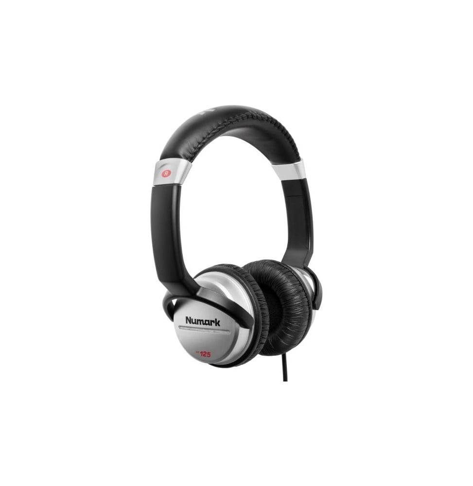 Casque DJ Numark HF125 - haut-parleurs 40 mm, jack 3,5 mm et adaptateur 6,35 mm