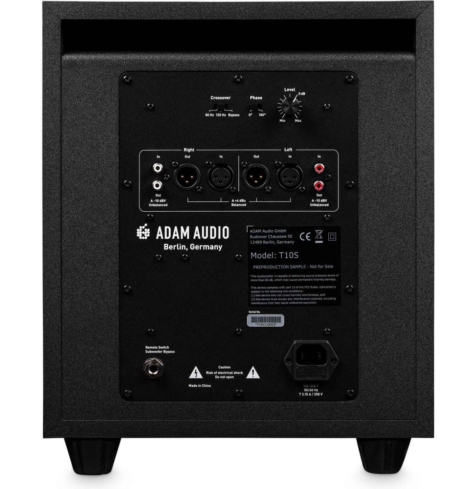 Caisson de basses de studio ADAM Audio T10S - boomer 10", 130 W, pour moniteurs de la série T – vue 5