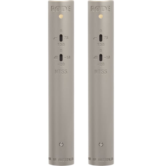 Microphone à condensateur RODE NT55 - paire appairée, petite membrane 1/2", capsules cardioïde et omni (NT55MP)