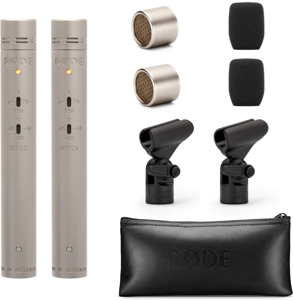 ميكروفون مكثف RODE NT55 - زوج متطابق، غشاء صغير 1/2 بوصة، كبسولات قلبية وشاملة الاتجاه (NT55MP) – صورة 2
