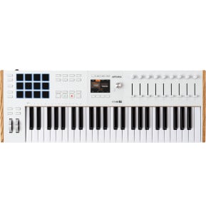 Clavier maître USB-MIDI Arturia KeyLab 49 mk3 blanc - 49 touches semi-lestées avec aftertouch, 12 pads, écran couleur
