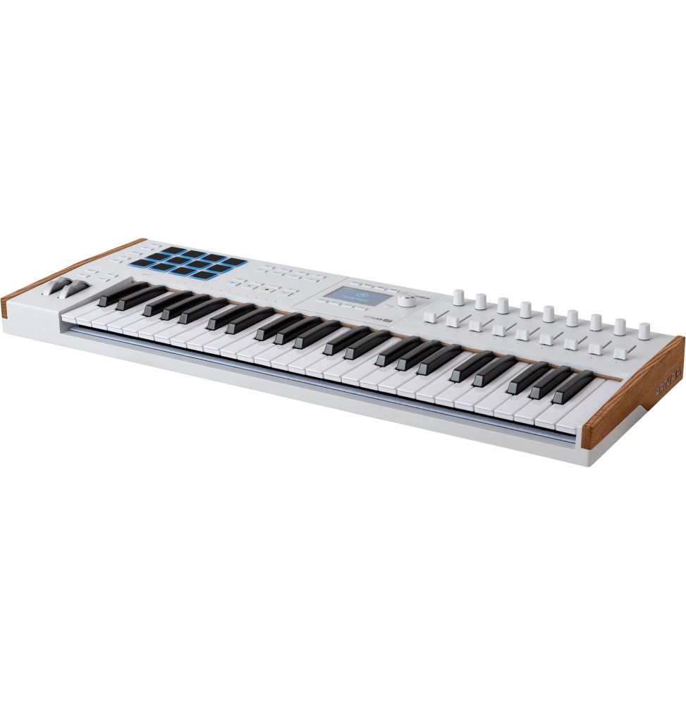 Clavier maître USB-MIDI Arturia KeyLab 49 mk3 blanc - 49 touches semi-lestées avec aftertouch, 12 pads, écran couleur – vue 2