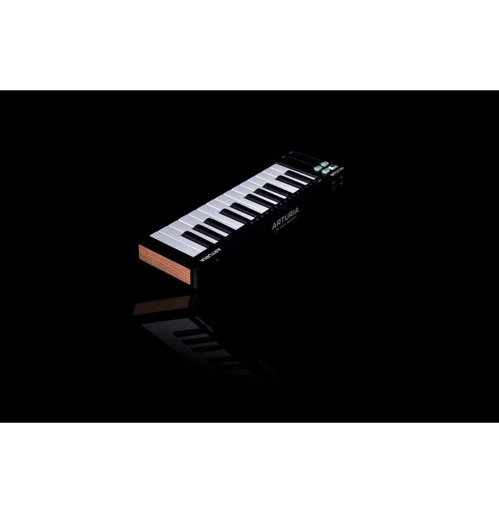 لوحة مفاتيح رئيسية USB-MIDI Arturia MicroLab mk3 سوداء - 25 مفتاحًا، شرائط لمس، USB-C – صورة 4