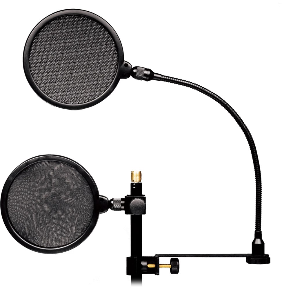 Filtre anti-pop Superlux HM18AG - 2 écrans métal et nylon, col de cygne et pince pour pied