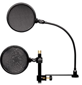 Filtre anti-pop Superlux HM18AG - 2 écrans métal et nylon, col de cygne et pince pour pied