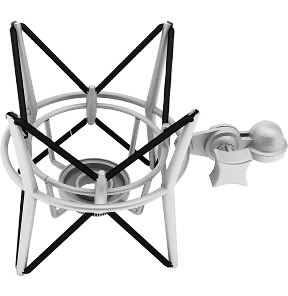 Suspension antichoc Superlux HM7 - filetage M22 × 1, argent champagne, pour micros Superlux CMH8A/B/C/D/G