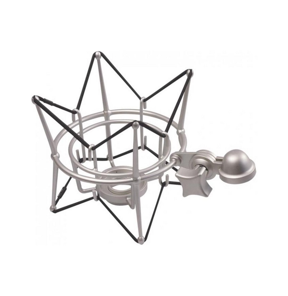 Suspension antichoc Superlux HM7 - filetage M22 × 1, argent champagne, pour micros Superlux CMH8A/B/C/D/G – vue 2
